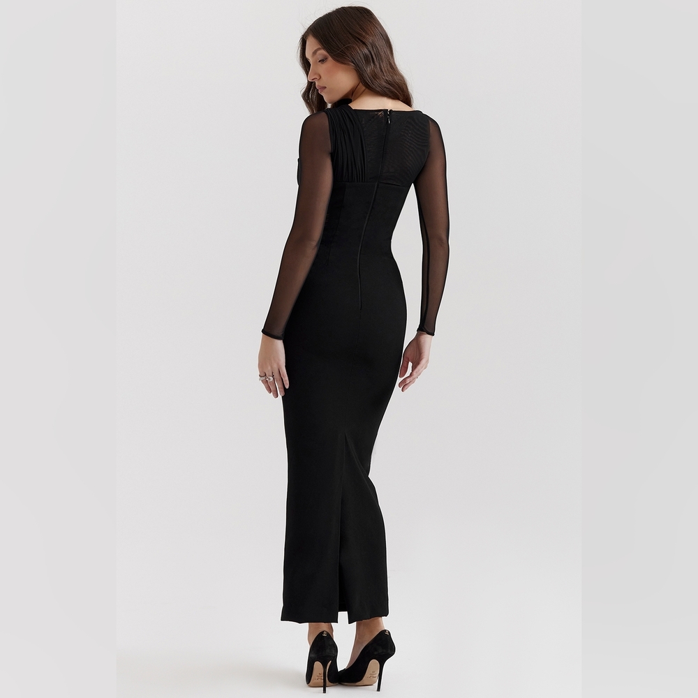 House of CB Zahra Plunge Asymmetric Maxi Dress - Picture 6 of 8